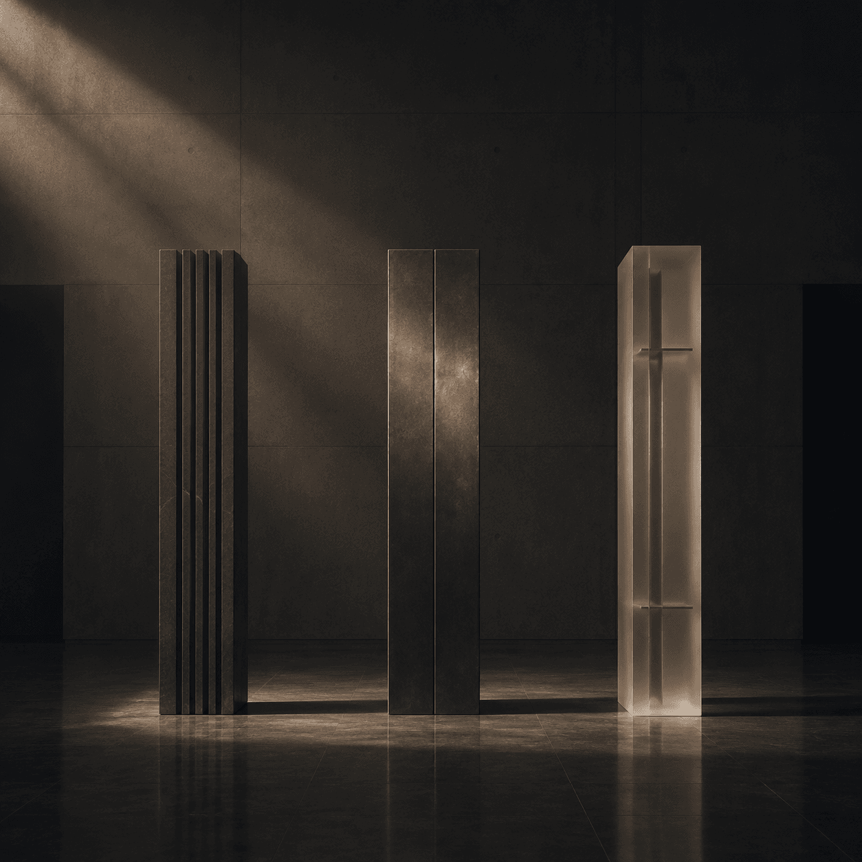 Drei Säulen: Architektur, Determination, Komplement — Clausa Manifesto